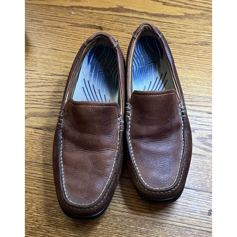 Sperry Men’s Brown Leather Wave Driver Loafers Slip-On Shoes Men’s Size 9.5
